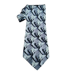 J. Garcia Vintage Silk Collector Tie Abstract Art Print Necktie